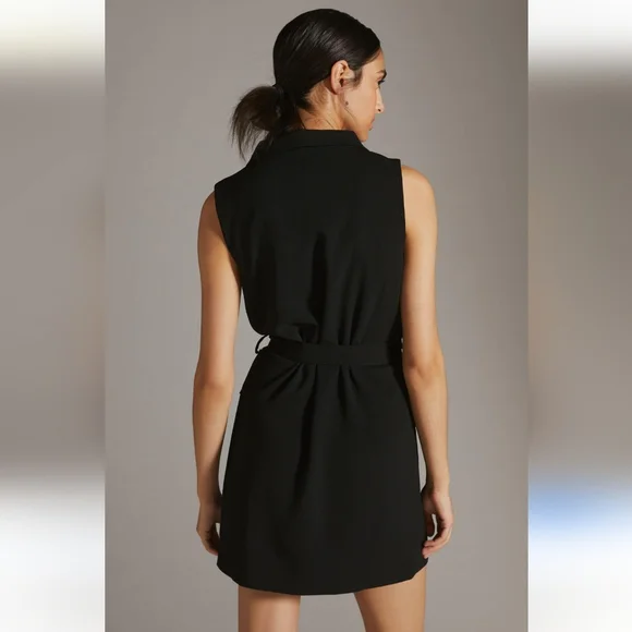 Anthropologie Mini Dress | Black Vest | Sleeveless Blazer | Size XS| - Picture 2 of 14